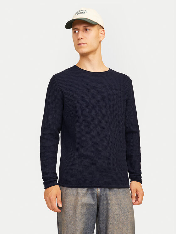 Jack&Jones Пуловер Cooper 12258407 Тъмносин Regular Fit за Мъже цена