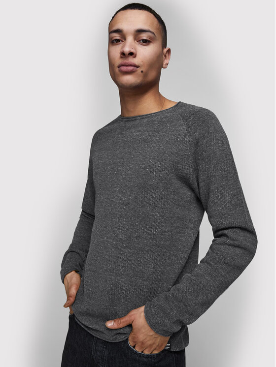 Jack&Jones Пуловер Hill 12157321 Сив Regular Fit за Мъже цена