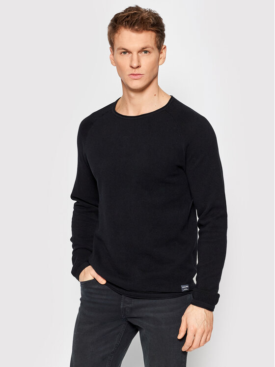 Jack&Jones Пуловер Hill 12157321 Черен Regular Fit за Мъже цена
