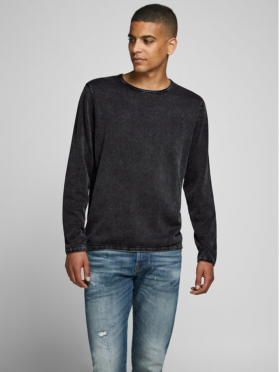Jack&Jones Пуловер Leo 12174001 Черен Regular Fit за Мъже цена