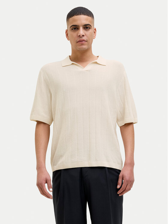 Jack&Jones Пуловер Varenna 12272578 Бежов Relaxed Fit за Мъже цена
