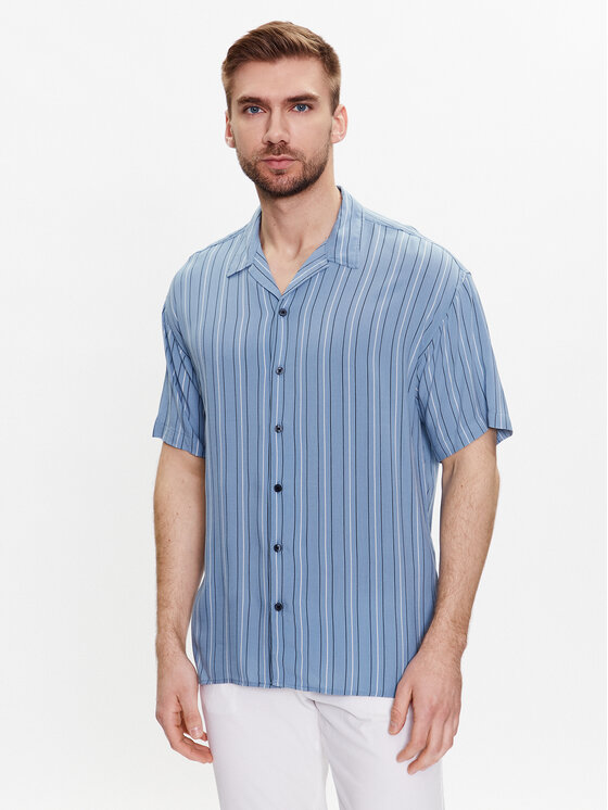 Jack&Jones Риза Chain 12227973 Син Relaxed Fit за Мъже цена