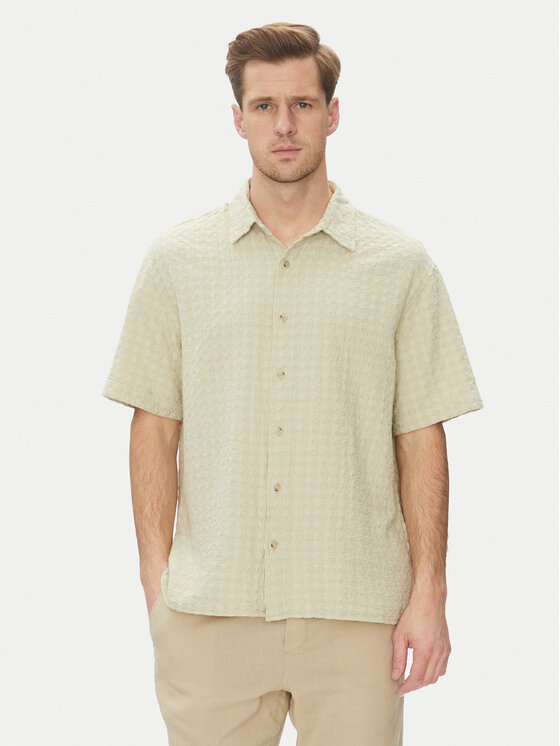 Jack&Jones Риза Dobby 12277184 Зелен Relaxed Fit за Мъже цена