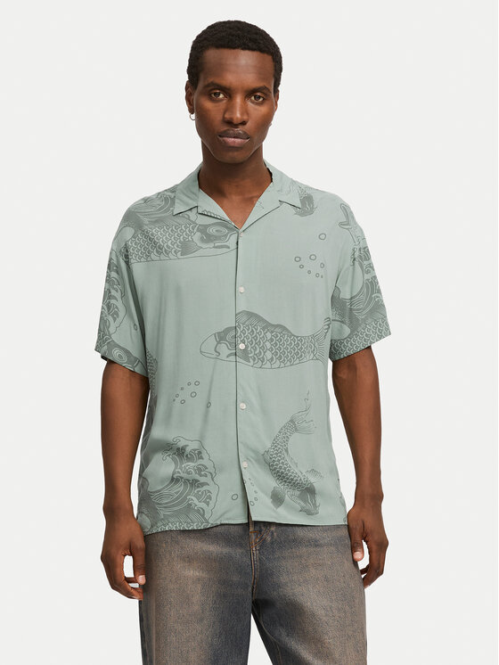 Jack&Jones Риза Jeff 12268465 Зелен Relaxed Fit за Мъже цена