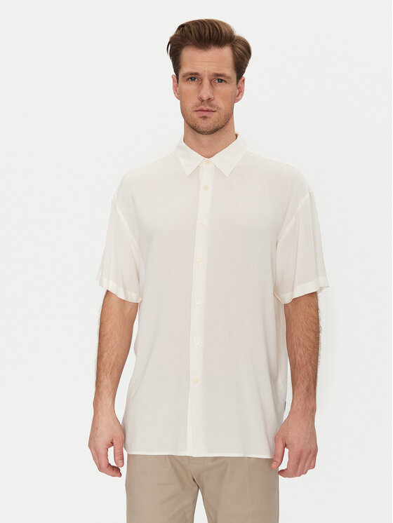Jack&Jones Риза Joshua 12271078 Бял Relaxed Fit за Мъже цена