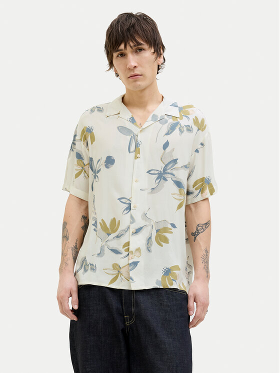 Jack&Jones Риза Luke 12271111 Екрю Relaxed Fit за Мъже цена