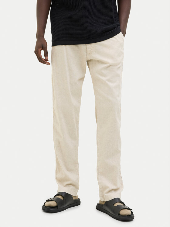 Jack&Jones Текстилни панталони Kane 12274977 Бежов Relaxed Fit за Мъже цена