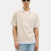 Jack&Jones Тениска с яка и копчета Lido 12276758 Бежов Loose Fit за Мъже цена