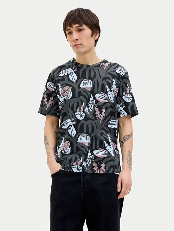 Jack&Jones Тишърт Almeria 12276912 Черен Regular Fit за Мъже цена