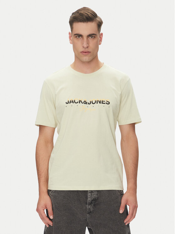 Jack&Jones Тишърт Canggu 12281809 Зелен Regular Fit за Мъже цена