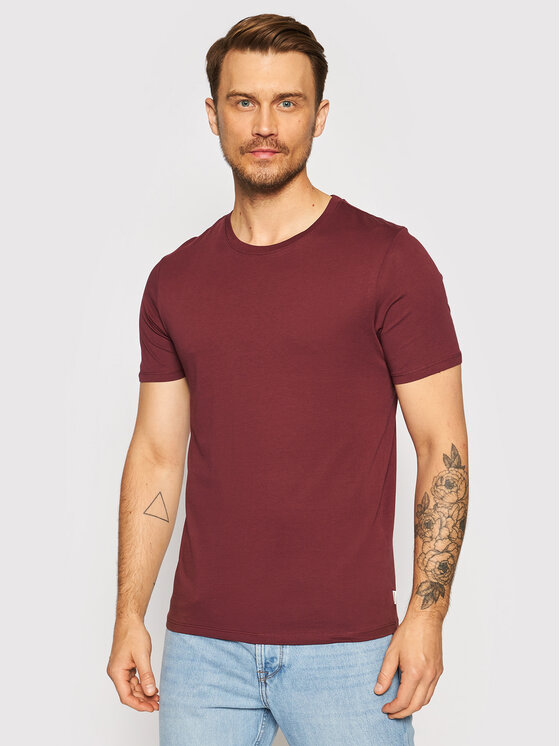 Jack&Jones Тишърт Organic Basic 12156101 Бордо Slim Fit за Мъже цена