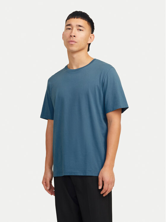 Jack&Jones Тишърт Organic Basic 12156101 Син Standard Fit за Мъже цена