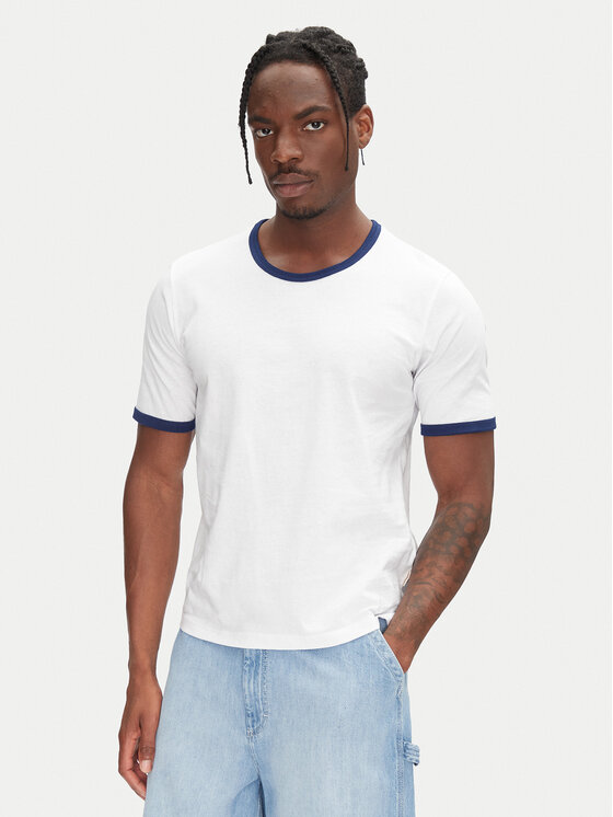 Jack&Jones Тишърт Ringer 12277262 Бял Regular Fit за Мъже цена