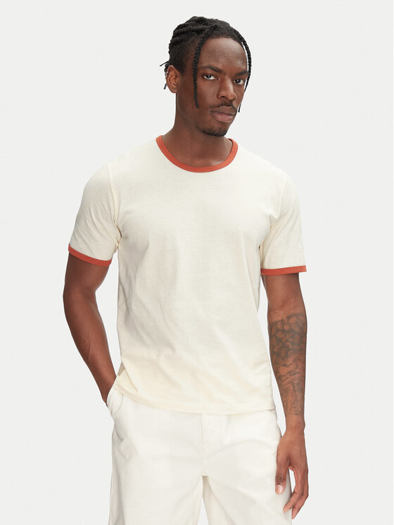 Jack&Jones Тишърт Ringer 12277262 Екрю Regular Fit за Мъже цена