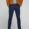 Jack & Jones Чино панталони Marco 12150148 Тъмносин Slim Fit цвят на ниска цена