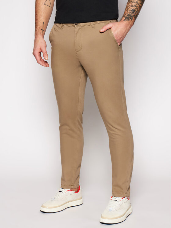 Jack&Jones Чино панталони Marco Bowie 12150160 Бежов Slim Fit за Мъже цена