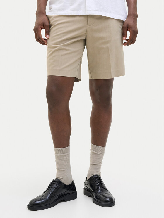 Jack&Jones Шорти от плат Stace 12271357 Бежов Relaxed Fit за Мъже цена