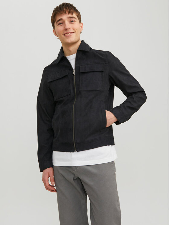 Jack&Jones Яке от имитация на кожа 12213082 Черен Regular Fit за Мъже цена