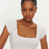 Juicy Couture Блуза Regal JCBCT224831 Бял Slim Fit за Жени цена
