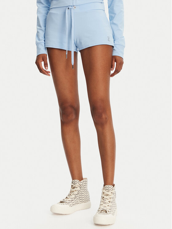 Juicy Couture Спортни шорти JCWHS125312 Светлосиньо Loose Fit за Жени цена