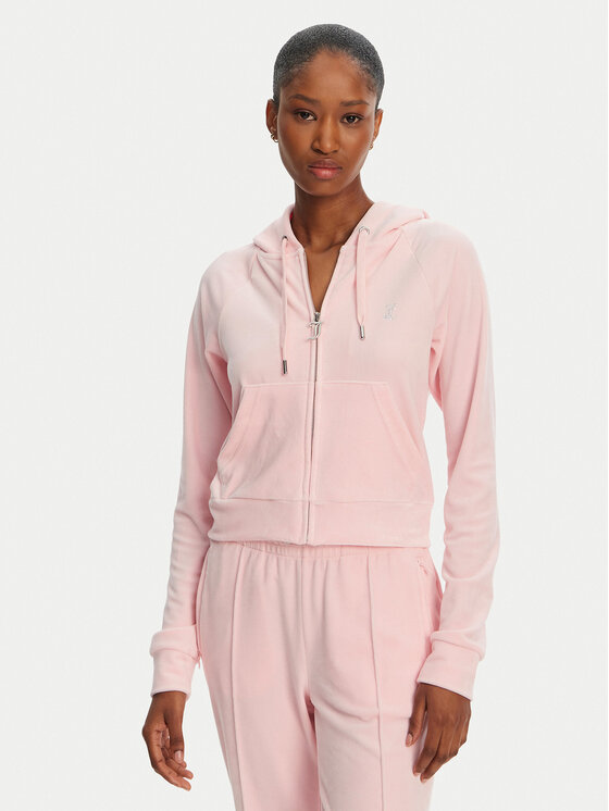 Juicy Couture Суитшърт Madison JCWA122001 Розов Slim Fit за Жени цена