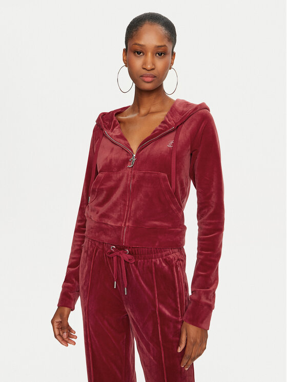 Juicy Couture Суитшърт Madison JCWA122001 Червен Slim Fit за Жени цена