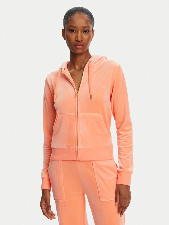 Juicy Couture Суитшърт Robertson JCAP176 Оранжев Slim Fit за Жени цена