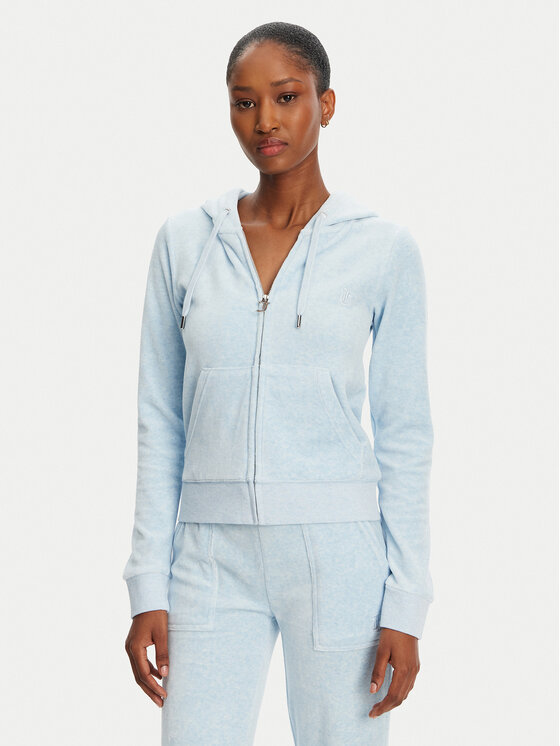 Juicy Couture Суитшърт Robertson JCAP176 Светлосиньо Slim Fit за Жени цена