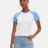 Juicy Couture Тишърт Contrast JCWCT125307 Бял Slim Fit за Жени цена