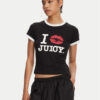 Juicy Couture Тишърт I Kiss JCWCT125318 Черен Slim Fit за Жени цена