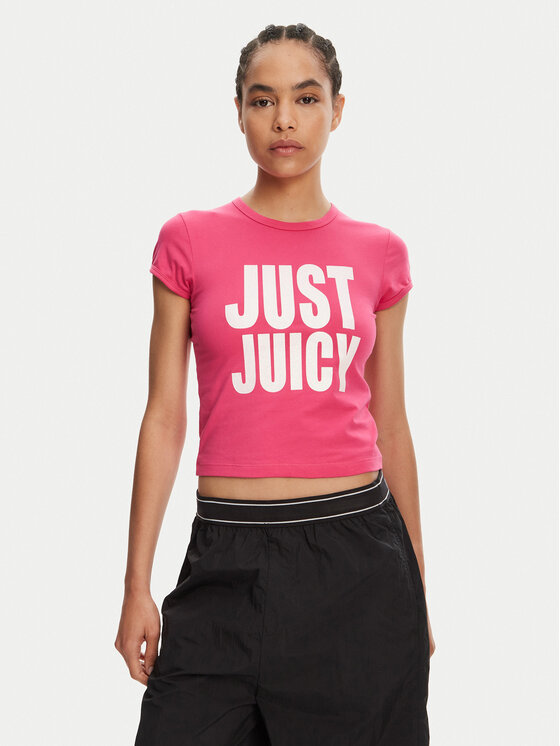 Juicy Couture Тишърт Just Juicy JCGCT125040 Розов Slim Fit за Жени цена