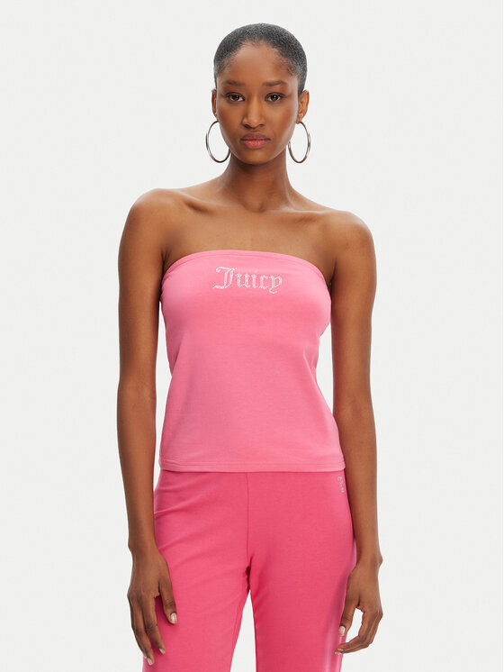 Juicy Couture топ Babey JCWCT23310 Розов Slim Fit за Жени цена
