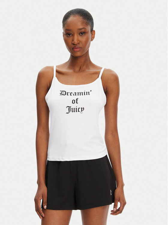 Juicy Couture топ Dream Of Vest JCLCT125505 Бял Slim Fit за Жени цена