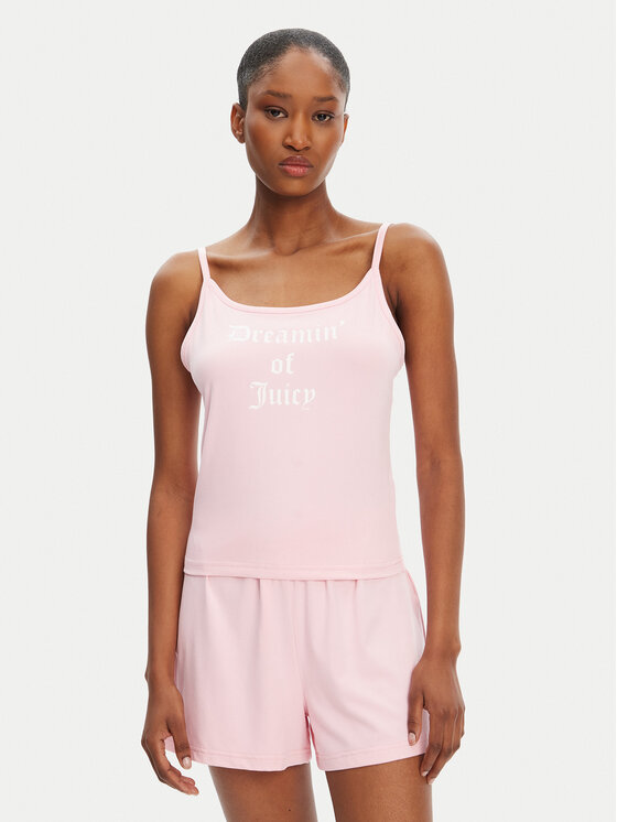 Juicy Couture топ Dream Of Vest JCLCT125505 Розов Slim Fit за Жени цена