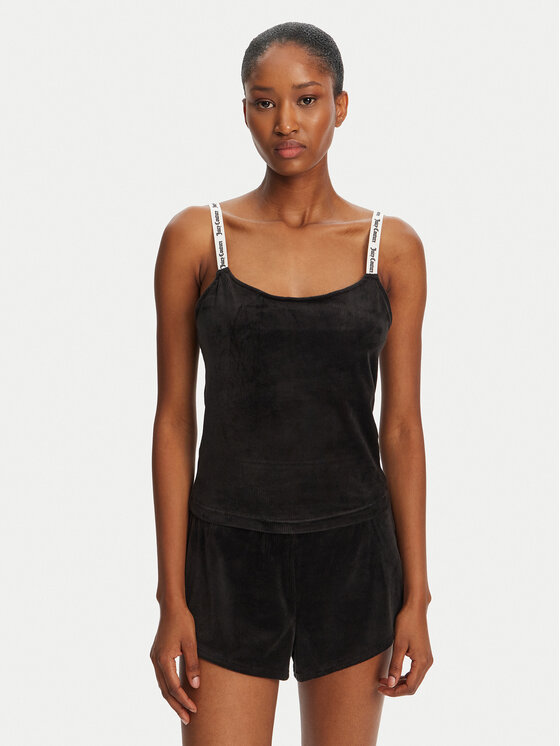 Juicy Couture топ Elina JCLCT125501 Черен Slim Fit за Жени цена