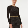 Just Cavalli Блуза 75PAH6A1 Черен Regular Fit за Жени цена
