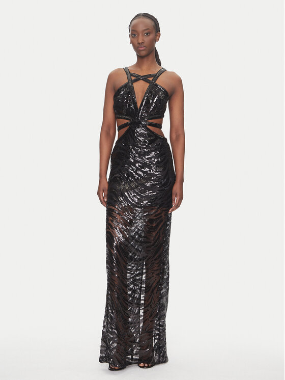 Just Cavalli Официална рокля 78PAO951 Черен Slim Fit за Жени цена