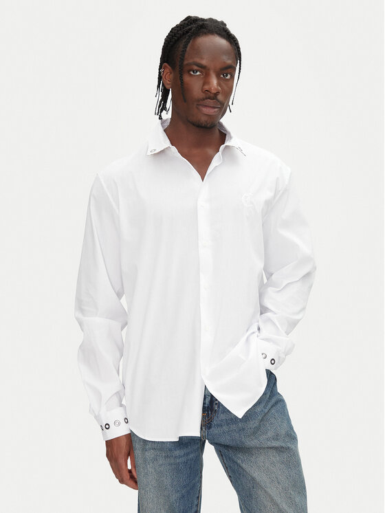 Just Cavalli Риза 78OAL2A0 Бял Relaxed Fit за Мъже цена