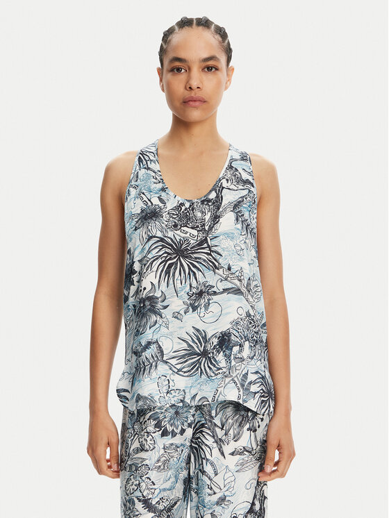 Just Cavalli топ 78PAH640 Син Regular Fit за Жени цена