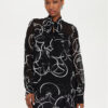 KARL LAGERFELD Блуза 245W1604 Черен Regular Fit за Жени цена