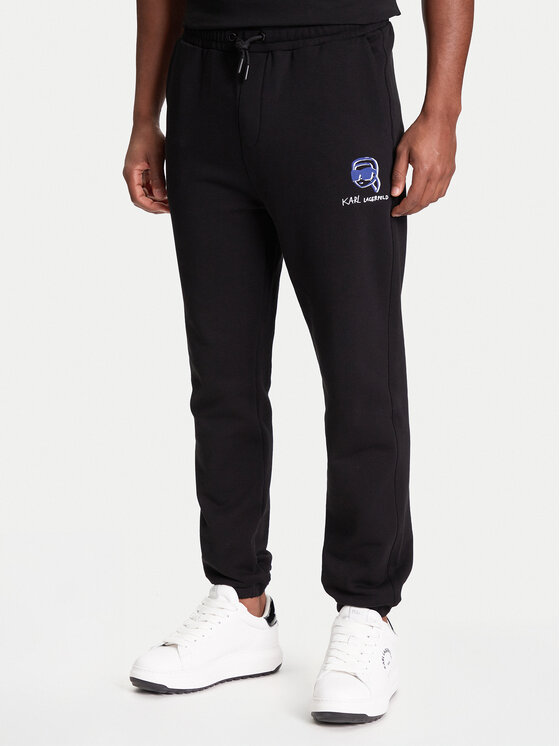 KARL LAGERFELD Долнище анцуг 705113 553904 Черен Loose Fit за Мъже цена