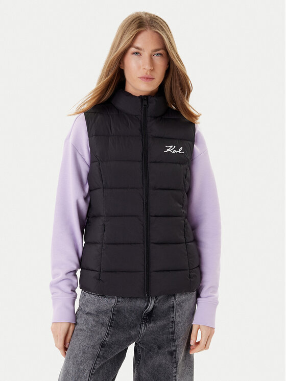 KARL LAGERFELD Жилетка за костюм A1W15048 Черен Regular Fit за Жени цена