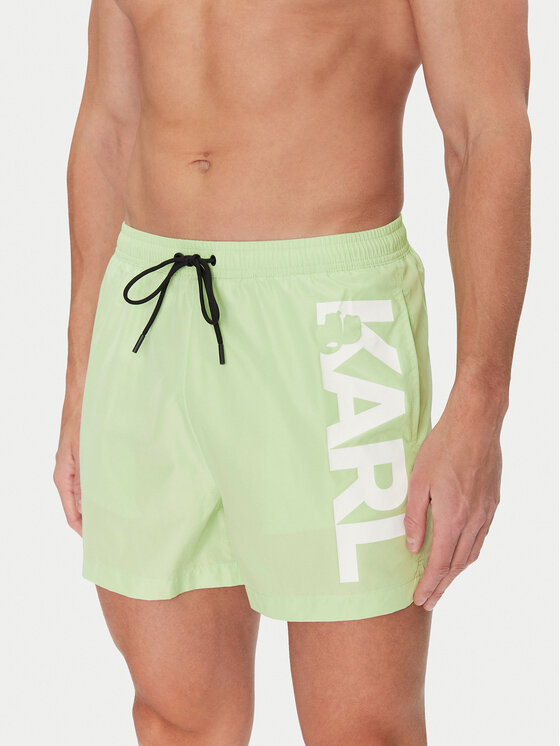 KARL LAGERFELD Плувни шорти A1M46013 Зелен Regular Fit за Мъже цена