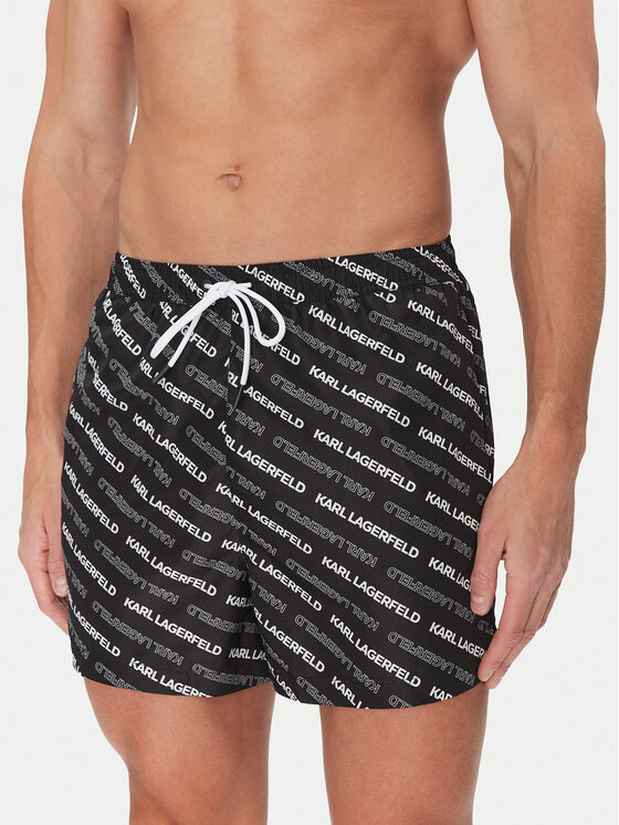 KARL LAGERFELD Плувни шорти A2M46063 Черен Regular Fit за Мъже цена