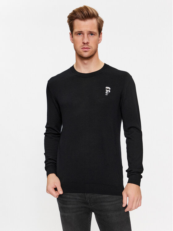 KARL LAGERFELD Пуловер 655013 534399 Черен Regular Fit за Мъже цена