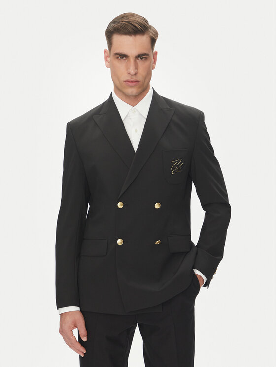 KARL LAGERFELD Сако 155102 552037 Черен Slim Fit за Мъже цена