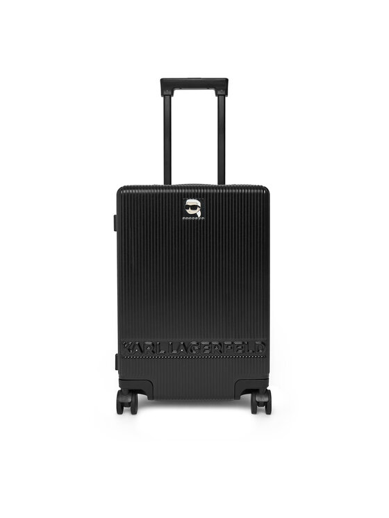 KARL LAGERFELD Самолетен куфар за ръчен багаж Ikon Karl A1M30076 Черен за Жени цена