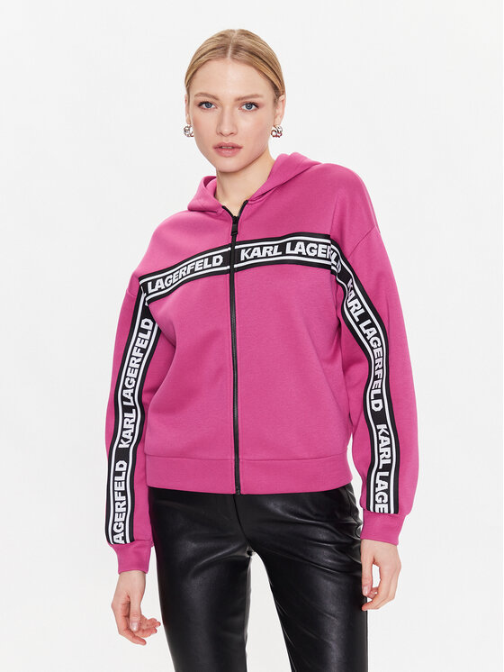 KARL LAGERFELD Суитшърт Double 226W1806 Розов Regular Fit за Жени цена
