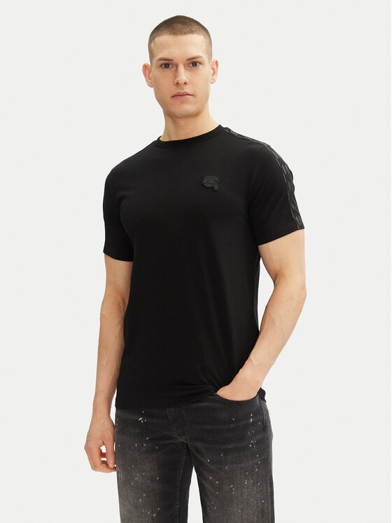 KARL LAGERFELD Тишърт 755053 552221 Черен Regular Fit за Мъже цена