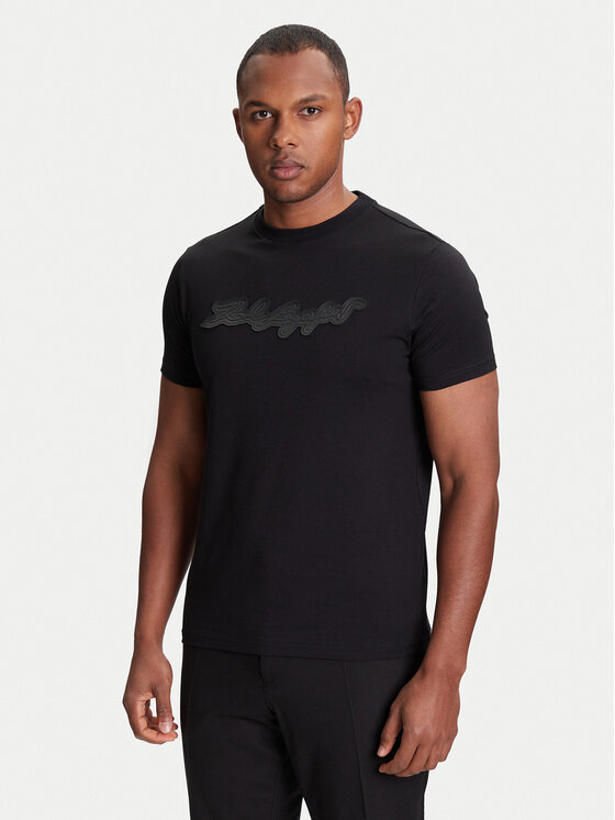 KARL LAGERFELD Тишърт 755071 553250 Черен Regular Fit за Мъже цена